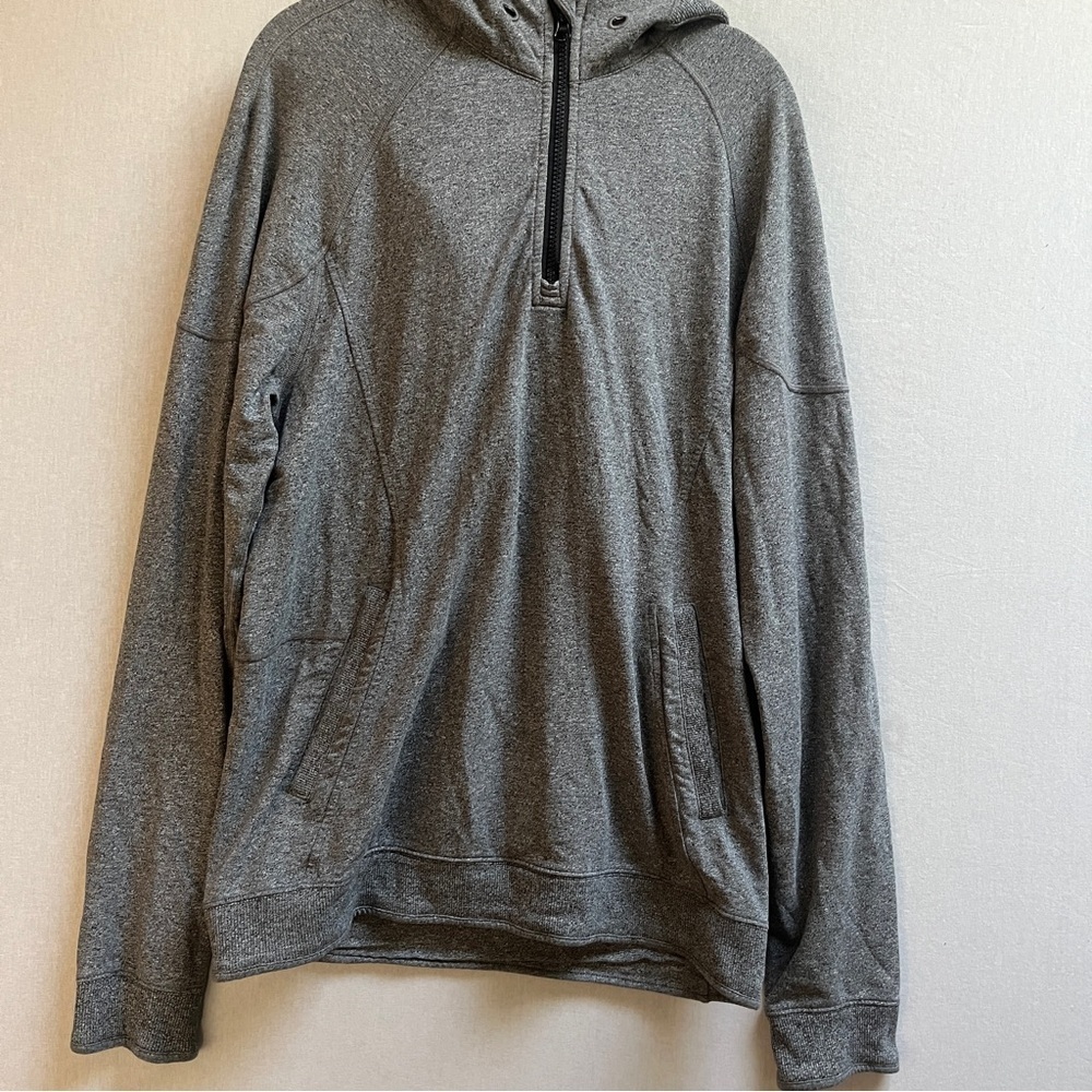 Lululemon Gray Quarter Zip Pullover Hoodie Sz M